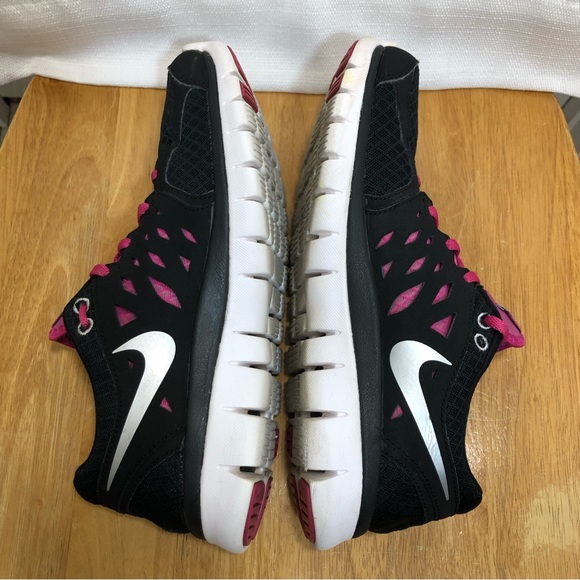 Nike Women's Flex 2013 Run 580440-003 Black Pink  Lace Up Running Shoes 8.5 - Picture 5 of 12